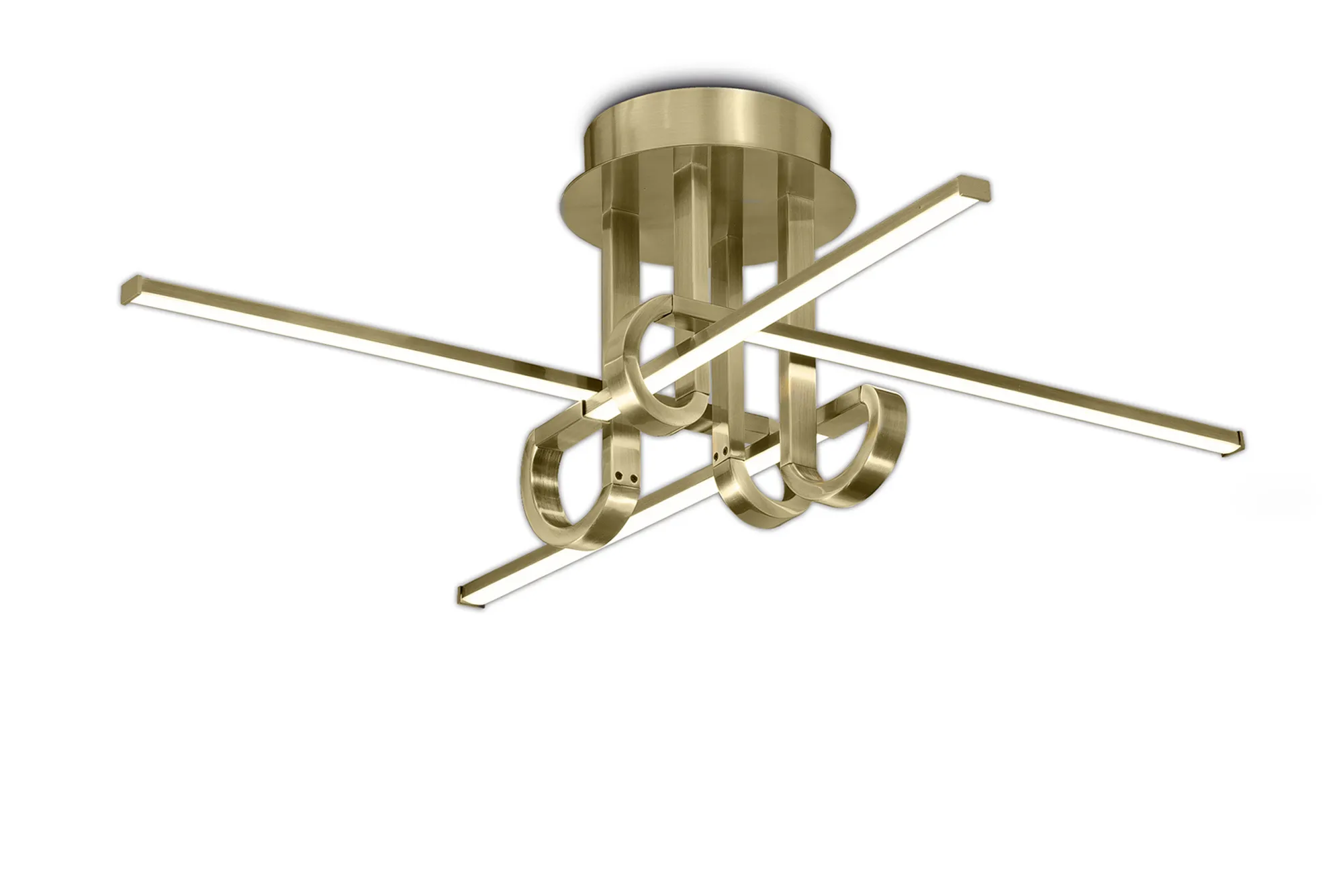 Cinto Antique Brass Ceiling Lights Mantra Semi Flush Fittings